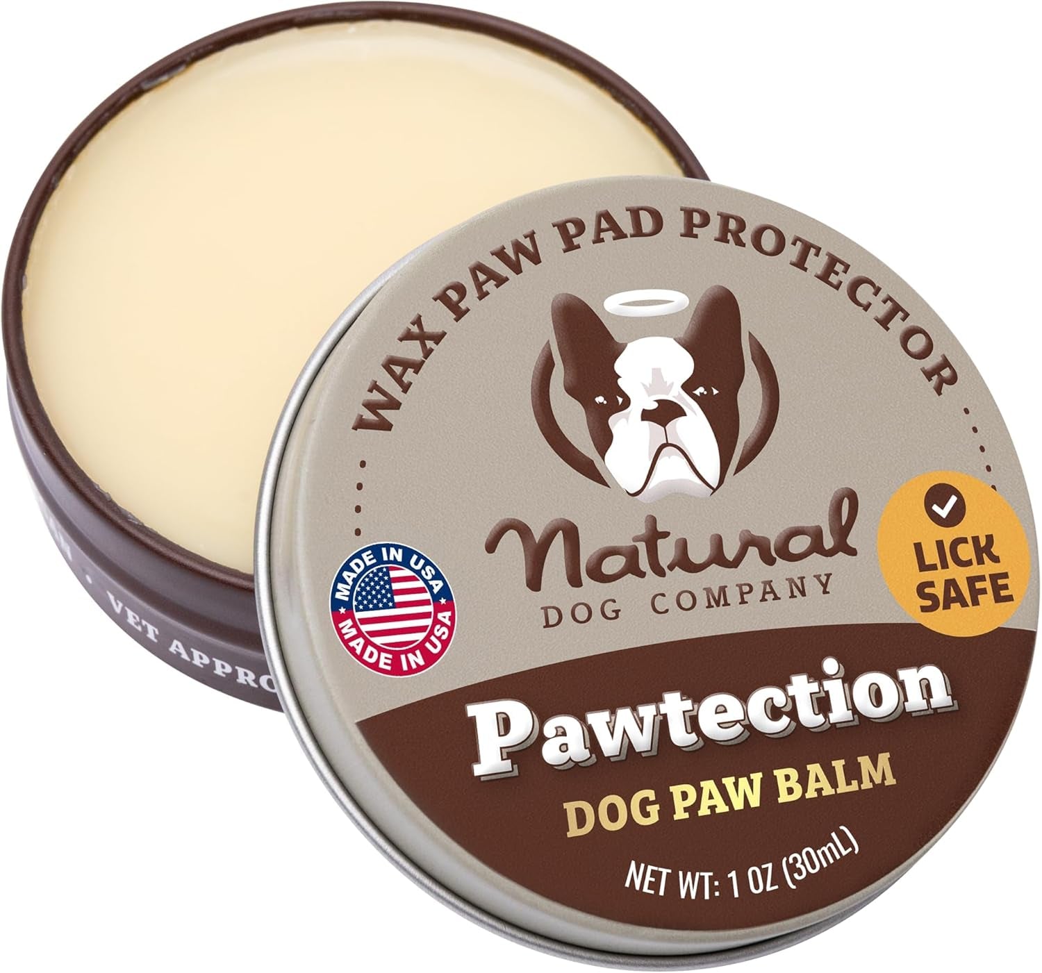 Pawtection, 1 Oz Tin, Veterinarian-Approved, All-Natural Dog Paw Balm and Moisturizer, Nourishing Dog Paw Protector for Rough Terrain and Harsh Temperatures