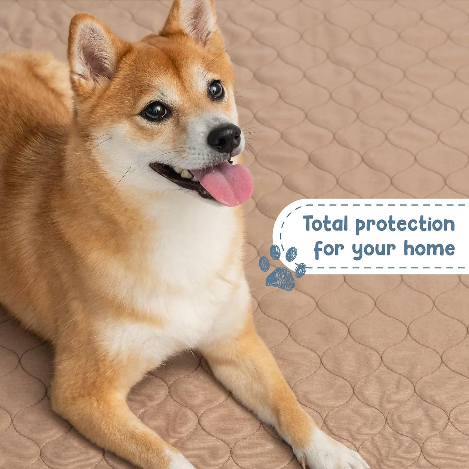 Washable Pee Pads for Dogs - Waterproof Training Pads for Dogs, Reusable & Sanitary, Rounded Corners, Laminated, Lightweight, Durable, Pet Essentials for Training and Whelping, 47" X 47"